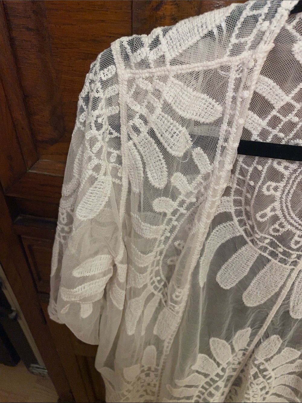 Rebellion Long Sheer Lace Kimono, size medium - Picture 4 of 7